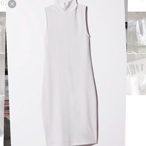 Aritzia white sleeveless turtle neck dress